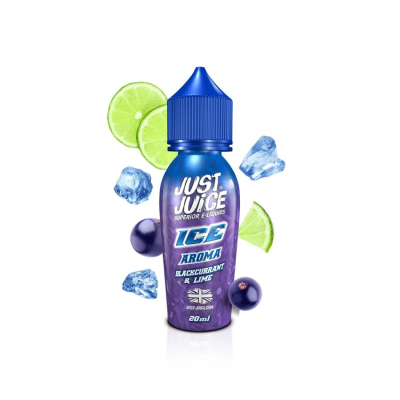 Just Juice Ice Blackcurrant & Lime Flavour Shot 20/60ml